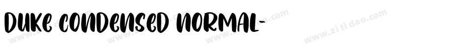 Duke Condensed Normal字体转换